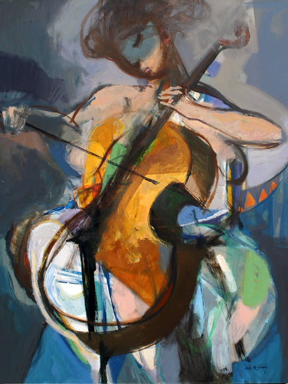 Colored Music with Cello by Qais Al-Sindy