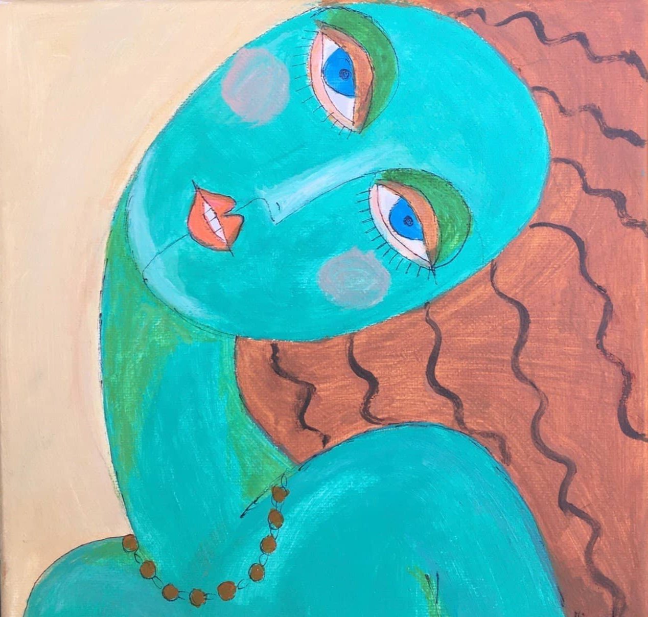 Green Woman by Peggy Hinaekian