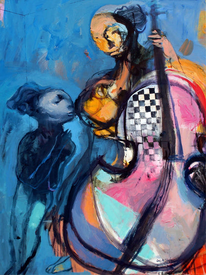 My Daughter, My Rabbit, and My Cello by Qais Al-Sindy